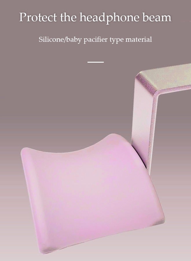 Headphone Stand Headset Holder - Adhesive Gaming Headphone Hanger Hook Desk Mount for Most Headphone & Controller (Pink) - Image 5