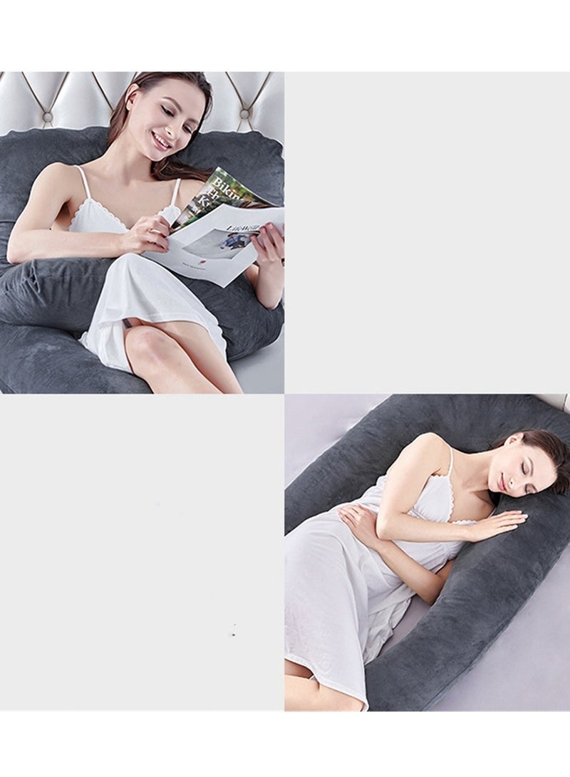 Multifunctional maternity pillow side sleeper pillow pure cotton removable and washable U-shaped nap pillow cushion - Image 4