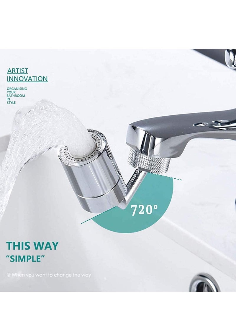 SOLARAE Kitchen Tap Head, Faucet Water Filters Nozzle 720° Rotatable Universal Splash Anti-Splash, Oxygen-Enriched Foam, Four-Layer Mesh, Leak-Proof with Double O-Ring - Image 3