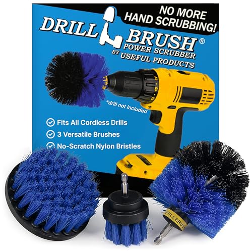 Drillbrush Boat Accessories – Kayak Cleaning Kit – Boat Cleaning Brush Kit – Marine Scrub Brush Attachment for Drill – Rotary Brushes for Boats – Motorized Hull Power Scrubber Set - Hull Cleaner Set - Image 1