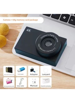 Generic 5000W Pixel Digital Camera High Pixel Campus HD Digital Student Camera With Ccd Entry Level-Body Color:Noble Black 5000w Retro Ccd Gift Box-package 2 64g High-speed Memory Card (can Take 1w Photos)  - Image 1