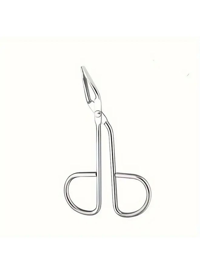 Stainless Steel Scissor Shaped Eyebrow Tweezer Clip 1pc Easy to Handle Hair Plucker - Image 2