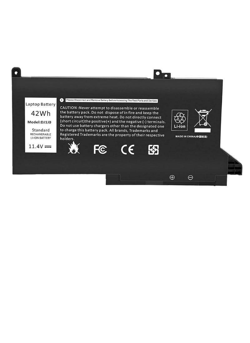 زيكسين بطارية بديلة 11.4 فولت 42 وات في الساعة DJ1J0 PGFX4 للكمبيوتر المحمول متوافقة مع Dell Latitude 7280 7290 7380 7390 7480 7490 ليثيوم أيون 451-BBZL PGFX4 ONFOH DJ1JO، بطارية بديلة جديدة  - Image 1