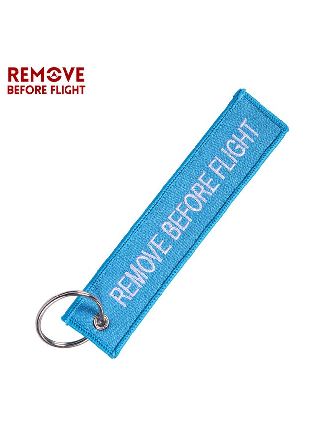 Colorful Aviation Gift Woven Label Keychain Keychain Remove Before Flight Commemorative Keychain