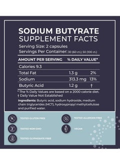 BodyBio BodyBio Gut Health Supplement 60 Caps - Butyrate + Sodium | The Ultimate Postbiotic | No Bloating | No Gas | Great Poops | Supports Healthy Digestion | Leaky Gut Repair | No Additives  - Image 2