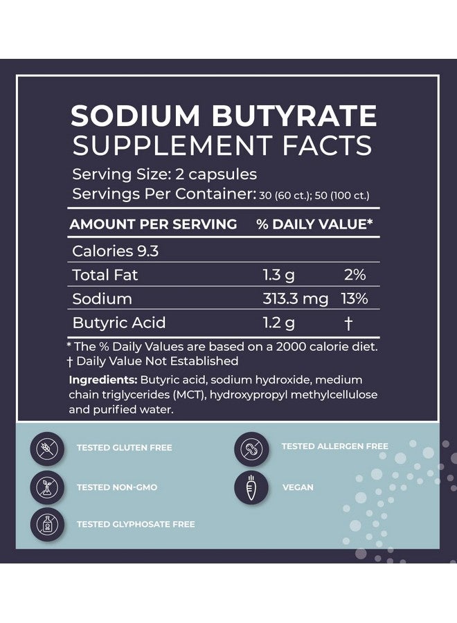 BodyBio Gut Health Supplement 60 Caps - Butyrate + Sodium | The Ultimate Postbiotic | No Bloating | No Gas | Great Poops | Supports Healthy Digestion | Leaky Gut Repair | No Additives - Image 2