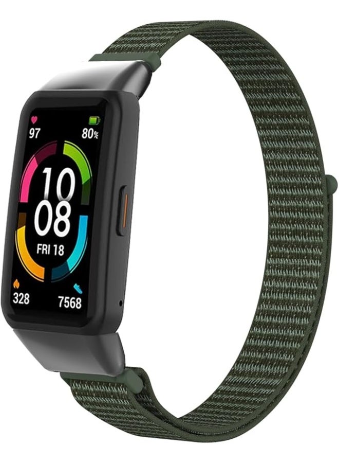 Nylon Band Compatible with Honor Band 6/Huawei Band 6/6 Pro – Adjustable Sport Nylon Strap Soft Replacement Wristband for Men and Women - Image 1
