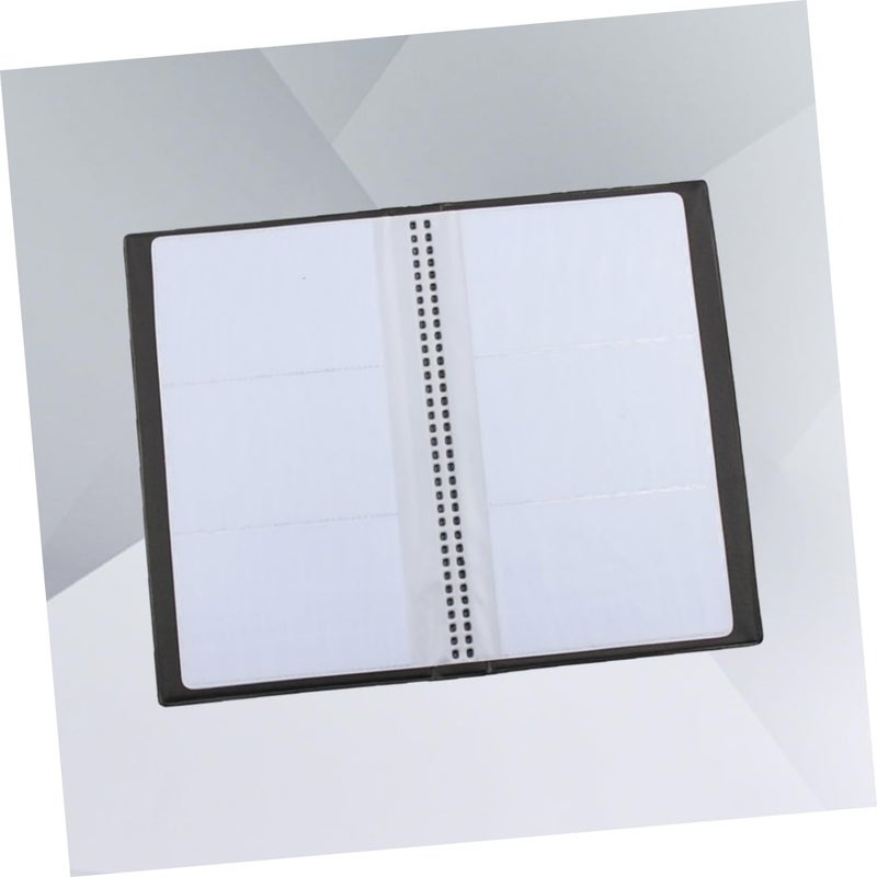 Hard Cover Business Card Holder Book Case Organizer For Men Black - Image 4