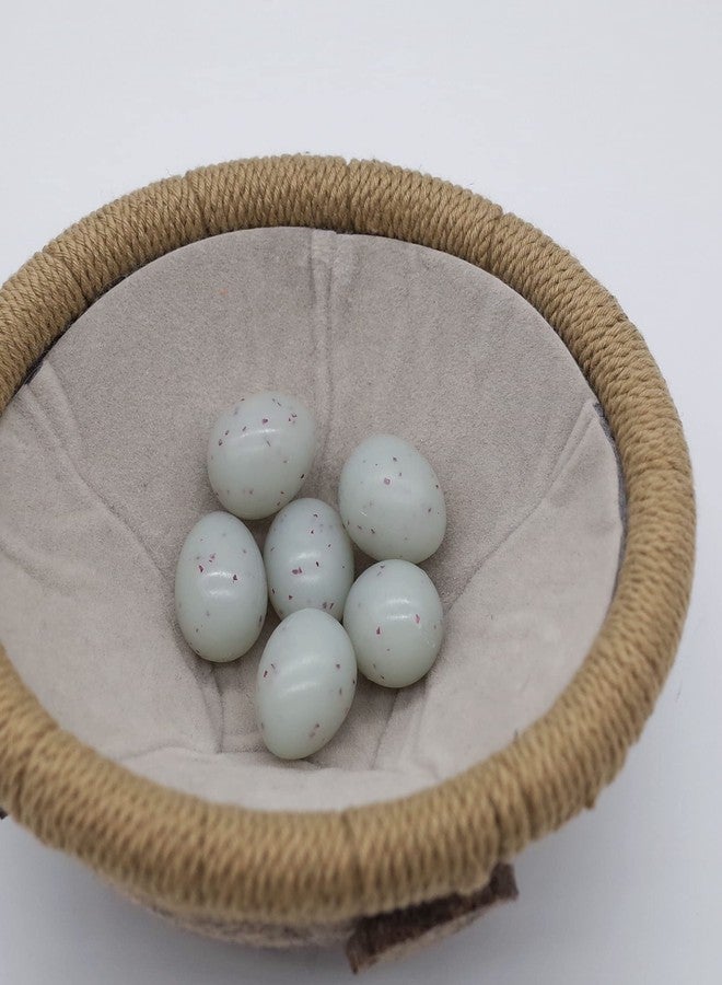 FOIBURELY Canary Fake Eggs Stop Laying, 8 Solid Plastic Fake Eggs. 15mm x 19mm Speckled Blue-Green Plastic, Not Painted - Image 4