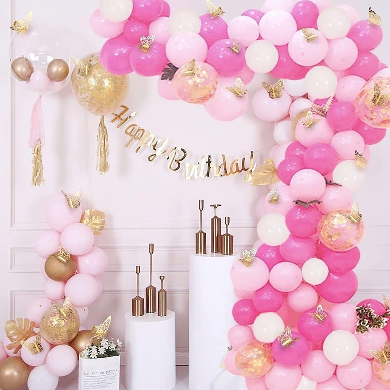 sulfar 24pcs Gold Butterfly Decorations Stickers,3Sizes 2 Styles,3D Butterfly Wall/Party/Birthday/Cake Decorations, Butterflies for Crafts, Wall Stickers Room Decor (24, Gold) - Image 5