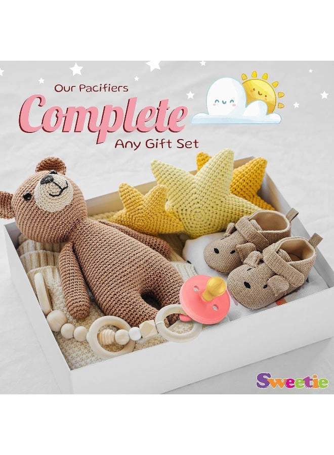 سويتي SWEETIE Rubber Pink Pacifier Natural Rubber Pacifier Rounded 1 Count - Image 4