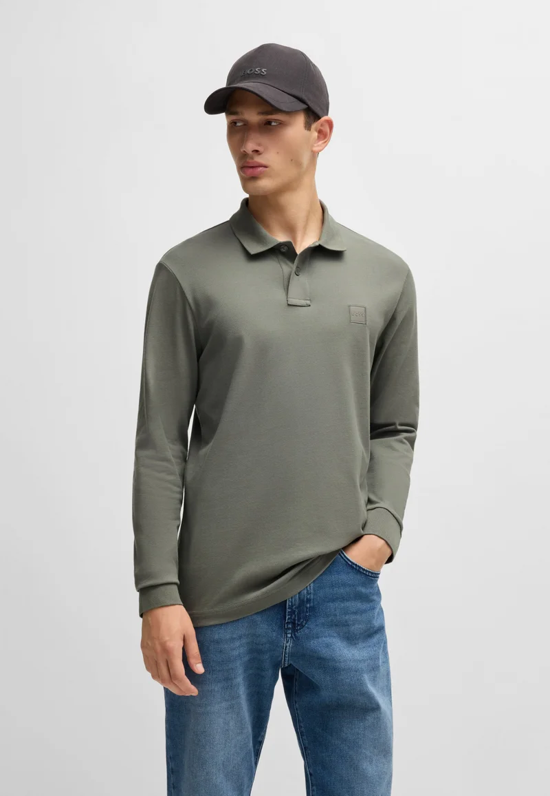 BOSS Slim-fit polo shirt in stretch-cotton piqué