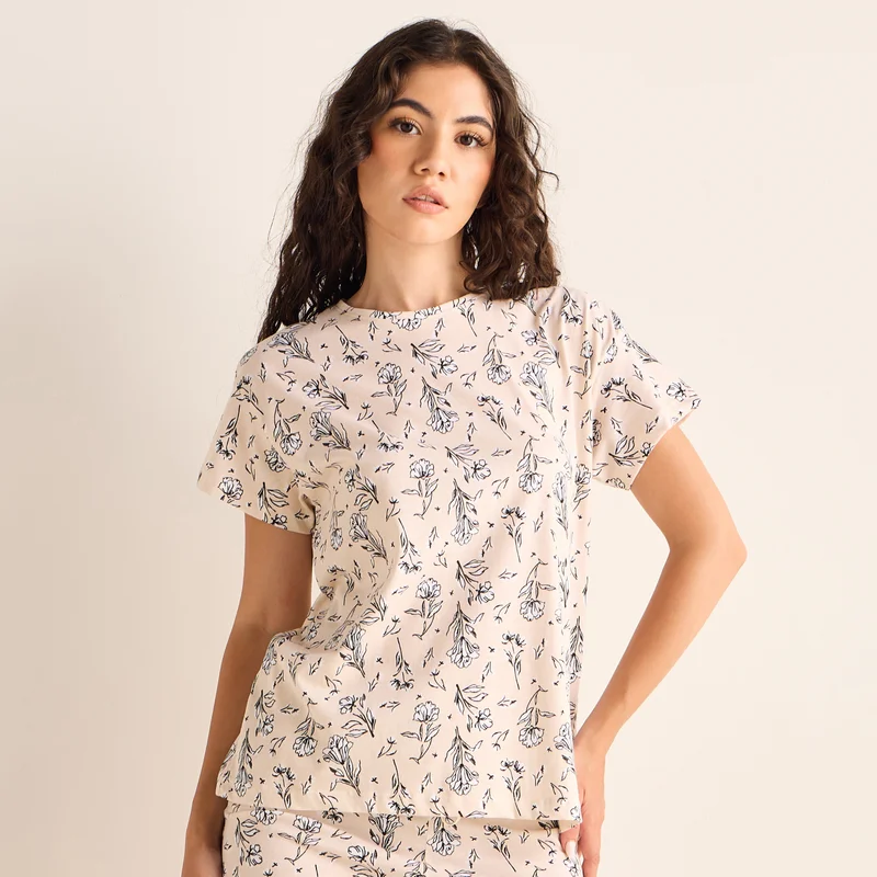 Splash FAV Floral Print Pyjama Set