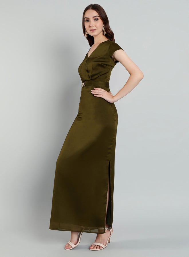 ميش فستان طويل بتفاصيل إبزيم - Image 4