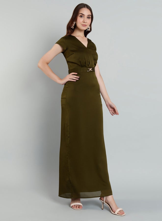 ميش فستان طويل بتفاصيل إبزيم - Image 3