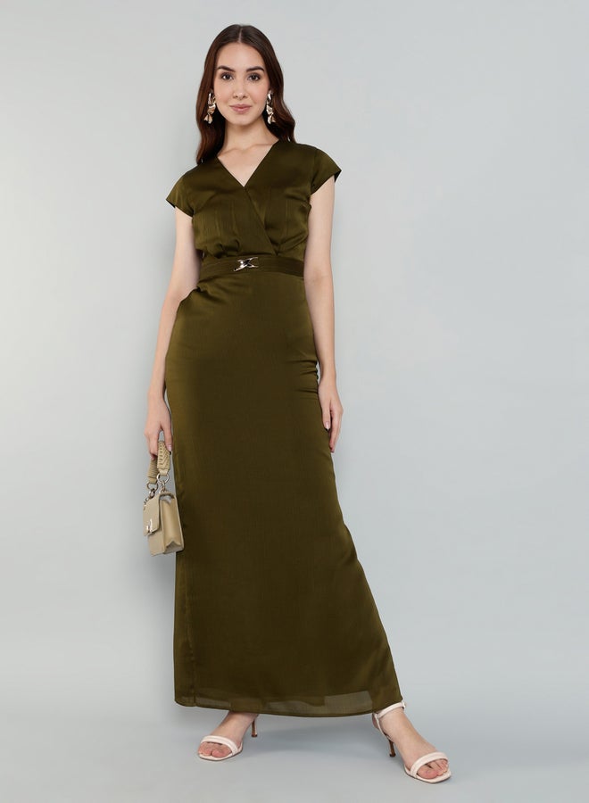 ميش فستان طويل بتفاصيل إبزيم - Image 1