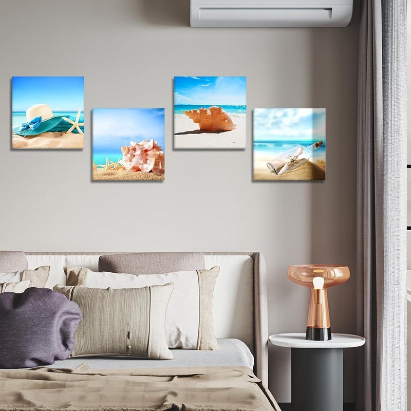 Artscope OTOSTAR Wall Art Conch and Drifting Bottle Picture Painting - Image 4