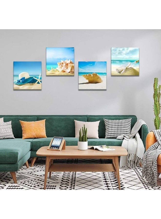 Artscope OTOSTAR Wall Art Conch and Drifting Bottle Picture Painting - Image 2