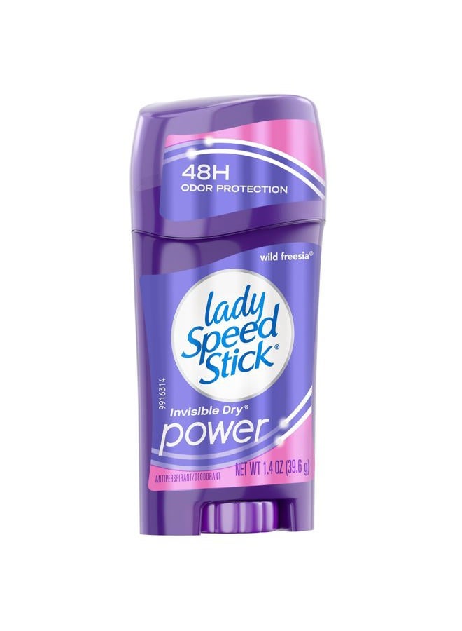 MENNEN مزيل العرق السريع للسيدات غير المرئي برائحة الفريزيا البرية، 1.4 أونصة (قد يختلف التعبئة) - Image 1