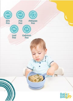 Babies Basic 2 Piece Baby Feeding Set With Silicone Suction Bowl And Silicone Spoon  - Image 3