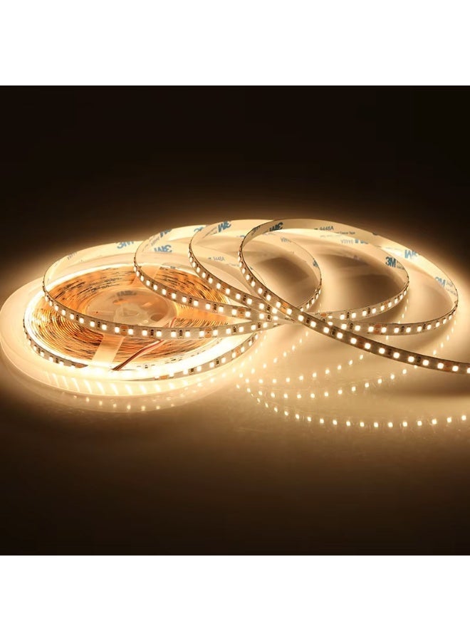 شريط إضاءة LED مرن عالي الجودة بطول 10 أمتار، 2835، 12 فولت، 120 مصباح LED/متر، 3000 كلفن، أبيض دافئ (بدون مشغل LED) - Image 1