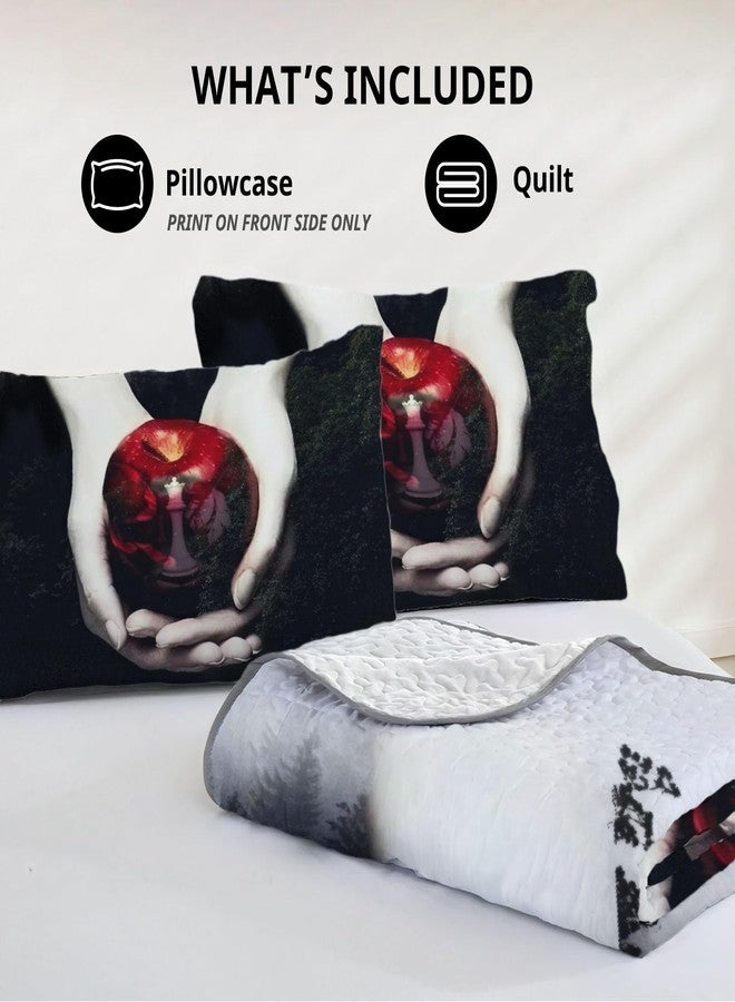 Allenjoy Twin Size Nightfall Romance Quilt Bedspreads Vampire Bed Set Bedding Coverlet Fabric Washable with 1 Pillowcase SC00114-007 - Image 5