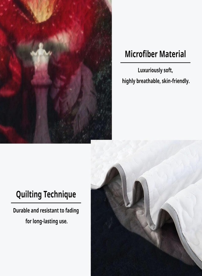 Allenjoy Twin Size Nightfall Romance Quilt Bedspreads Vampire Bed Set Bedding Coverlet Fabric Washable with 1 Pillowcase SC00114-007 - Image 4