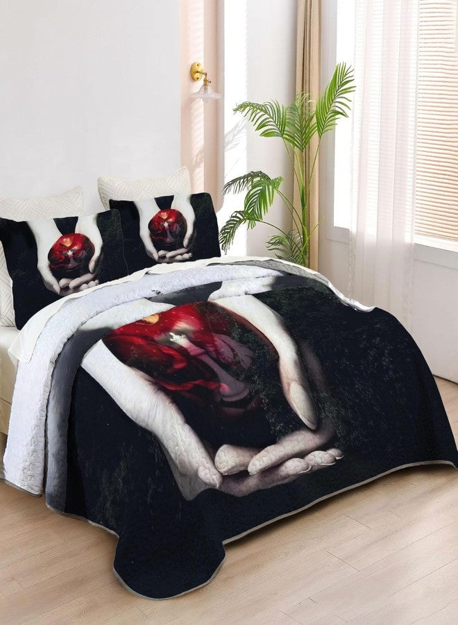 Allenjoy Twin Size Nightfall Romance Quilt Bedspreads Vampire Bed Set Bedding Coverlet Fabric Washable with 1 Pillowcase SC00114-007 - Image 1