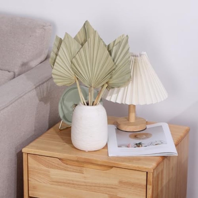 6 Pcs Small Boho Dried Palm Fans, Natural Dried Palm Spears Leaves with Stem Bohemian Dried Flower Bouquet Tropical Palm for Boho Wedding Vase Table Decor - Image 5