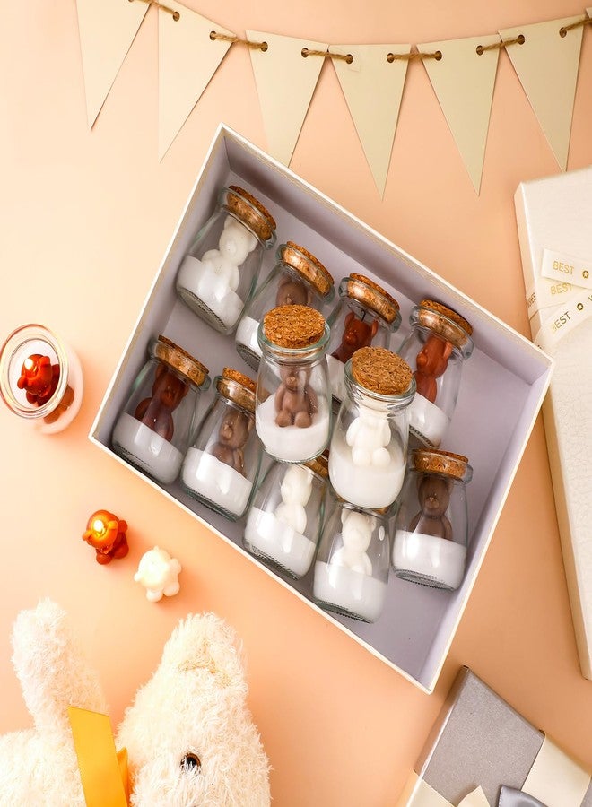 MTLEE 20 Sets Bear Baby Shower Candle Favors Bear Glass Candle Bulk for Baby Shower Boys Girls Wedding Gender Reveal Party Guest - Image 5