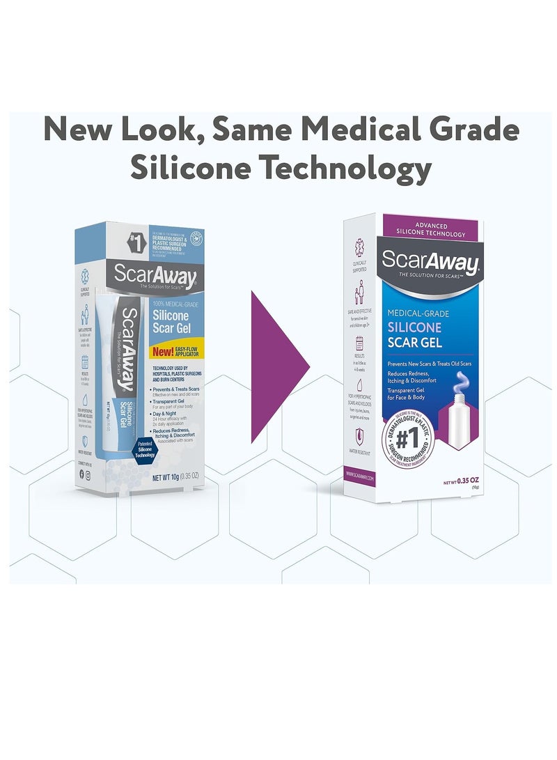 ScarAway 100% Medical-Grade Silicone Scar Gel for Face, Body, Surgical, Burn, Hypertrophic Scars, Keloids and Acne Scar Treatment, 0.71 Ounces, (20 Grams) - Image 3