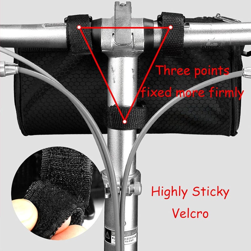 DOUBLE 2 C Bike Handlebar Bag, Waterproof Bicycle Front Storage Bag, Bike Phone Holder Accessories, Transparent Pouch Touch Screen with Removable Shoulder Strap for Dirt Bikes, Road Bikes, Mountain Bikes - Image 5