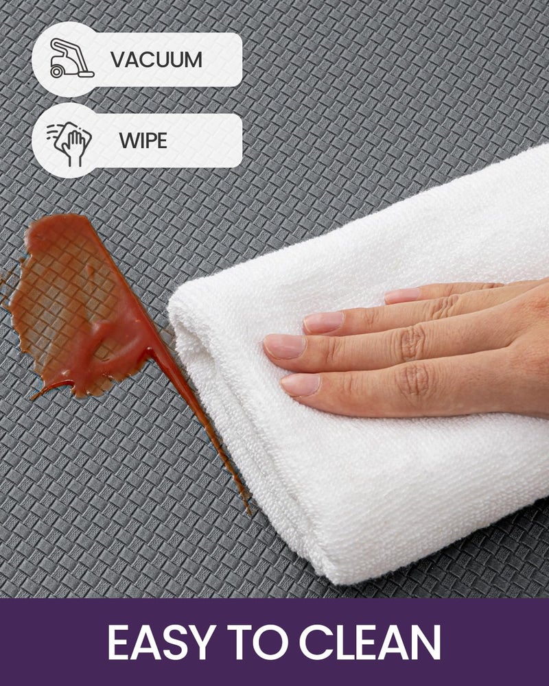 DEXI Kitchen Floor Mats Cushioned Anti Fatigue,17x29+17x59, Standing Runner Rug Waterproof, Comfort Memory Foam Padded for Front Sink Laundry Set of 2, Grey - Image 5