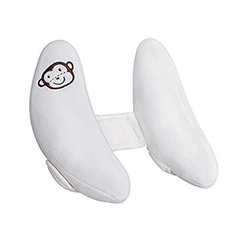 Inchant Adjustable Baby Soft Head Neck Support  Children Travel Car Seat Safety Pillow Cushion Banana Pillow Stroller Head Support for Toddlers Infants Child  White