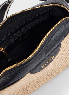 Ted Baker Bardas Webbing Faux Raffia Camera Crossbody Bag  - Image 5