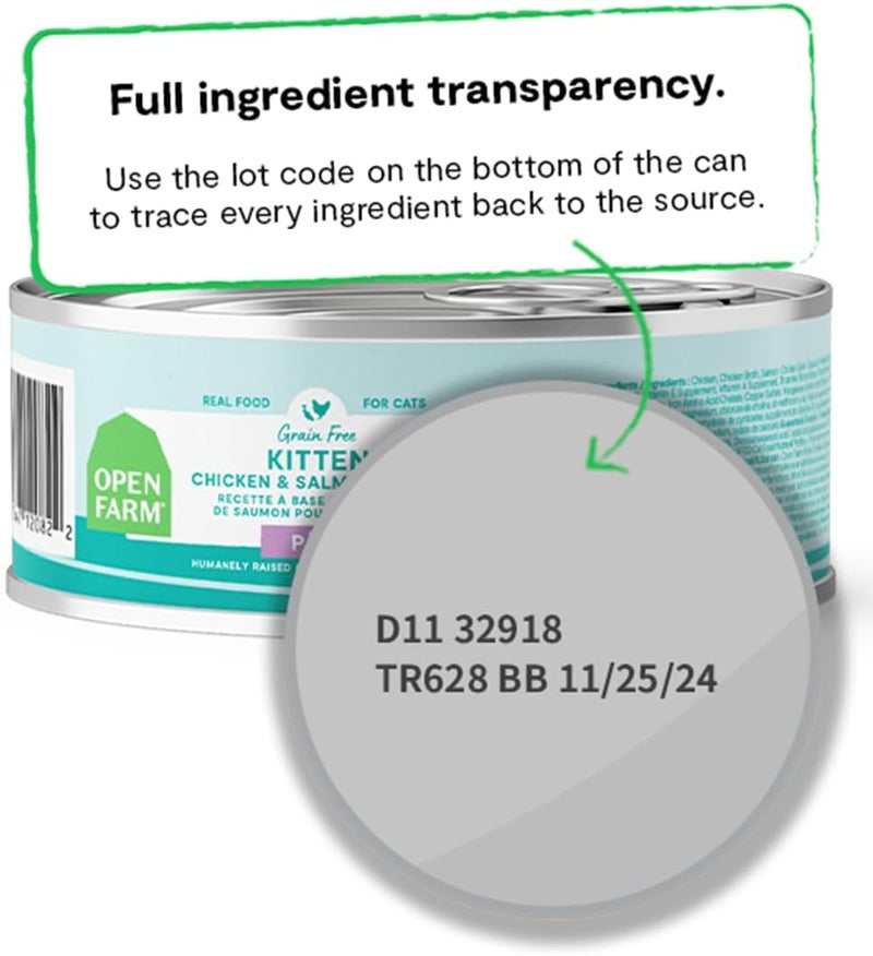 Open Farm Kitten Chicken & Salmon Pate Wet Cat Food - 150G - Image 3