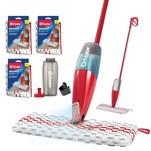 o cedar OCedar ProMist MAX Spray Mop PMM with 3 Extra Refills Red