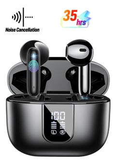 Wireless Earbuds Bluetooth 5.4, in Ear buds 6 Mic ENC Noise Cancelling for Clearer Call, Earphones Deep Bass Stereo, LED Power Display 35H Playtime IP7 Waterproof Sport Headphones for Android iOS Coal ﻿