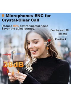 X-level Wireless Earbuds Bluetooth 5.4, in Ear buds 6 Mic ENC Noise Cancelling for Clearer Call, Earphones Deep Bass Stereo, LED Power Display 35H Playtime IP7 Waterproof Sport Headphones for Android iOS Coal ﻿  - Image 3