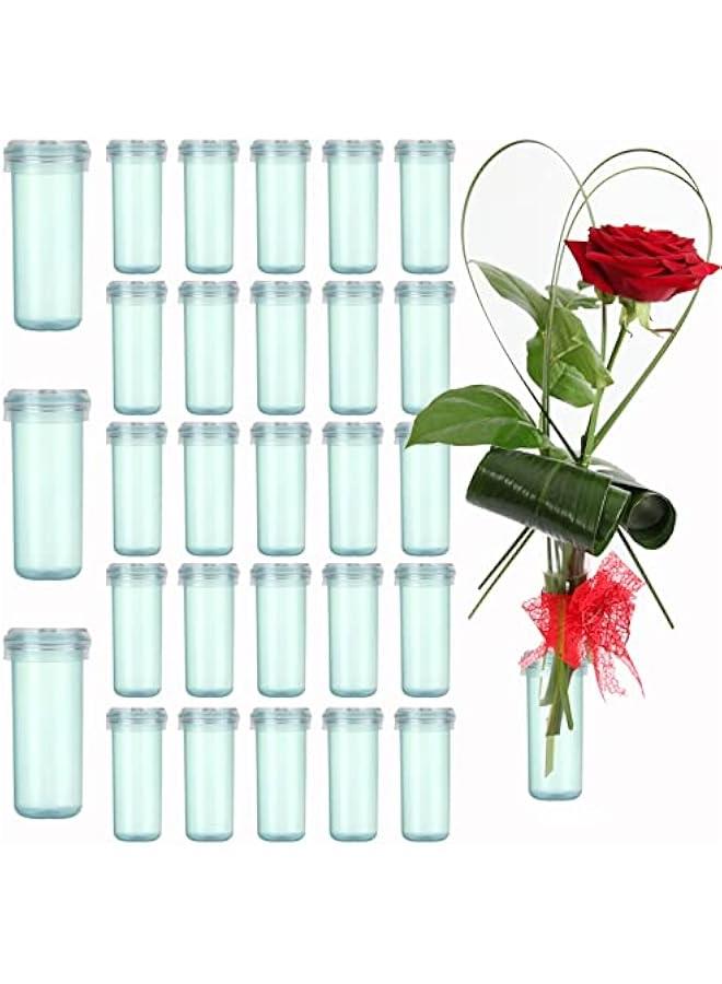 FYLX 200  Mini Floral Water Tubes for Flower Arrangement Milk and Cutting Green 16 Inch Flower Vials - Image 1