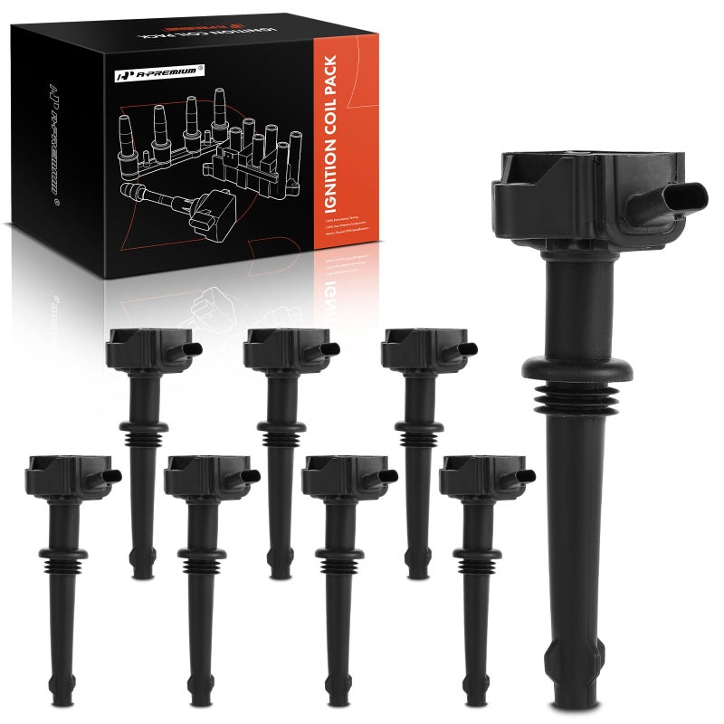 APremium Engine Ignition Coil Packs Compatible with Jaguar XF XJ XK XK XKR XKR Land Rover Range Rover 20102012 LR4 Range Rover Sport 20102013 V8 50L 8PC Set
