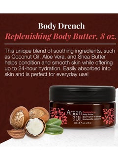 Body Drench Argan Oil Skin Moisturizer, Body Butter, Deeply Hydrating Body Cream for Dry Skin, Nourishing Moisturizer with Argan Oil for Soft, Smooth Skin, Luxurious Skincare, 8 oz, 1-Pack - pzsku/ZA1A1FAC49ABC14EA2AE9Z/45/1741235685/cddda32e-ea03-49c2-86de-0a5a732d7a73