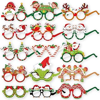 HOWAF Christmas Glasses, 30 Pieces Christmas Party Glasses Frames, Christmas Party Favors Eyeglasses for Kids, - Image 1