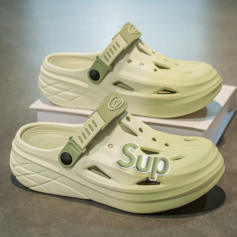 Gradient Color Slippers For Men'S Summer Outer Wear Sports Non-Slip Thick-Soled Driving Large Size Dual-Purpose Beach Toe Sandals - Image 2