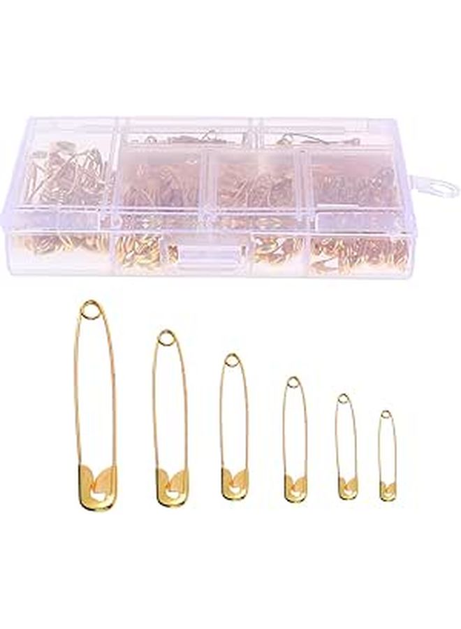 250pcs High Strength Steel Safety Pins Gold Silver Bulk Mini Sewing DIY Crafts - Image 1