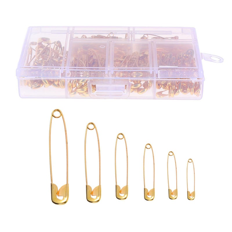 250pcs High Strength Steel Safety Pins Gold Silver Bulk Mini Sewing DIY Crafts - Image 2