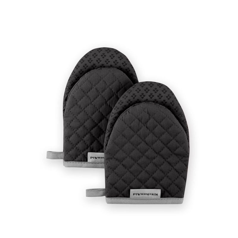 KitchenAid Asteroid Mini Oven Mitt  5.5""x8""  Black - Image 1