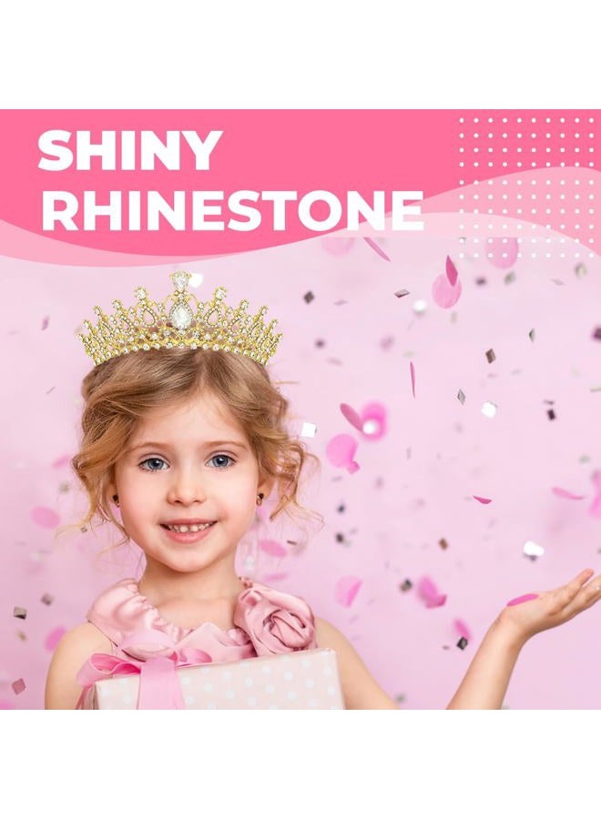 Papoopy Birthday Tiara and Crown with Sash for Women, Hair Accessories for Wedding Party Costume (B) - Image 4