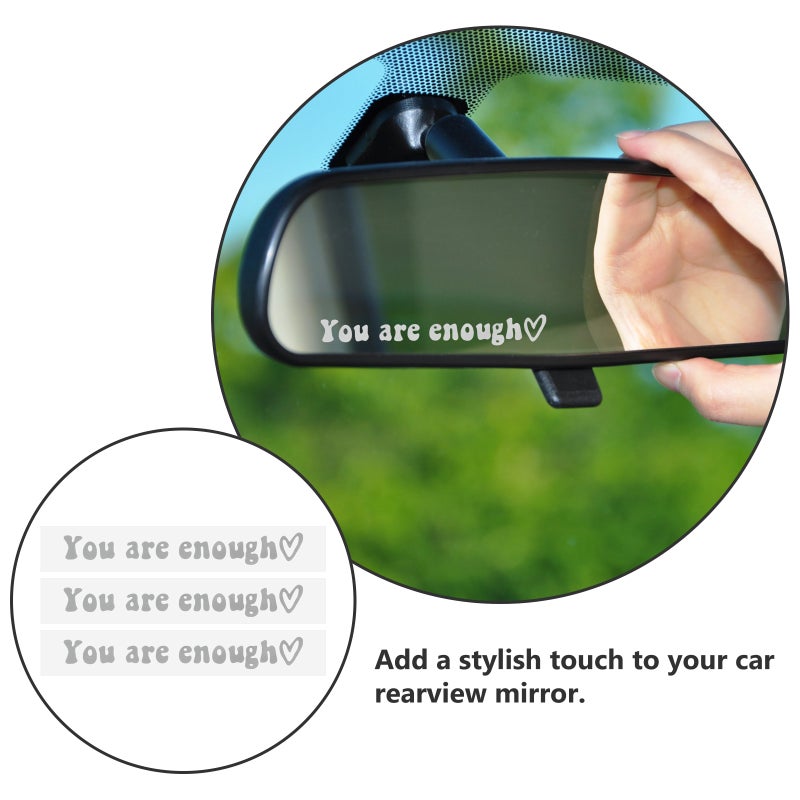 6 pcs Car Rear View Mirror Decals Car Stickers Automotive Mirror Decals for Women - Image 2