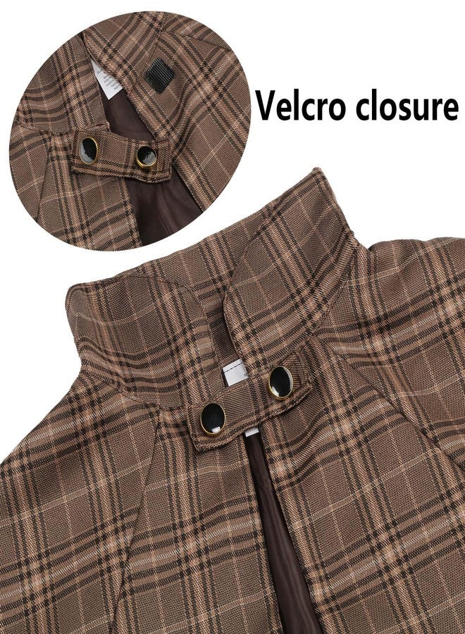 GRAJTCIN Kids Detective Costume Boys Girls Classic Private Inspector Cape and Accessories Halloween Party Outfit (Brown,15.75") - Image 5